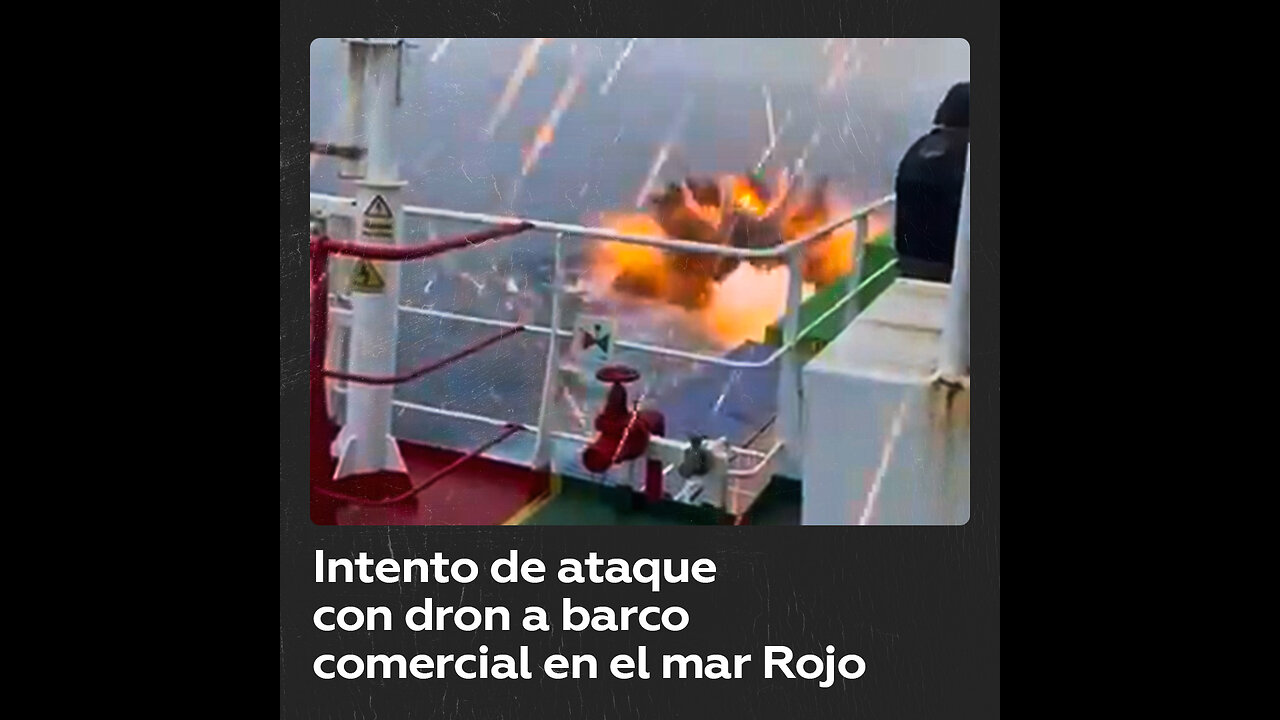 Tripulación de un barco hace explotar un dron marino kamikaze