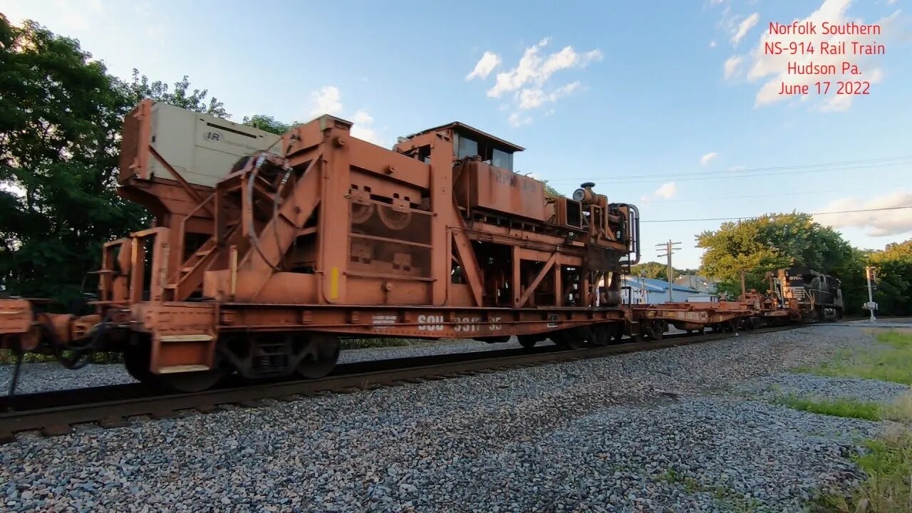 Hot Off The Press! Norfolk Southern 914 Rail Train At Hudson Pa. June 17 2022 #NS914 #HudsonPa