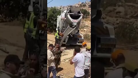 Watch The Occupation Army Pour #Cement Into A #Water Source. #politics #narcissist