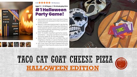 Let's Play Taco Cat Goat Cheese Pizza: Halloween Edition - Game Demonstration #gamenight