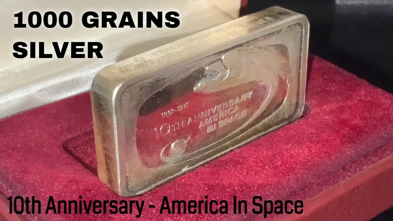 Unique Silver: 1000 Grain Silver Bar - Tenth Anniversary In Space