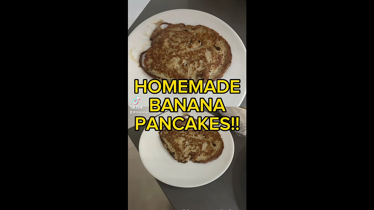 Easy home made American style banana pancakes!