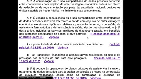 LGPD Artigos 11ao16 Seção II - Do Tratamento de Dados Pessoais Sensíveis - Leitura da LEi