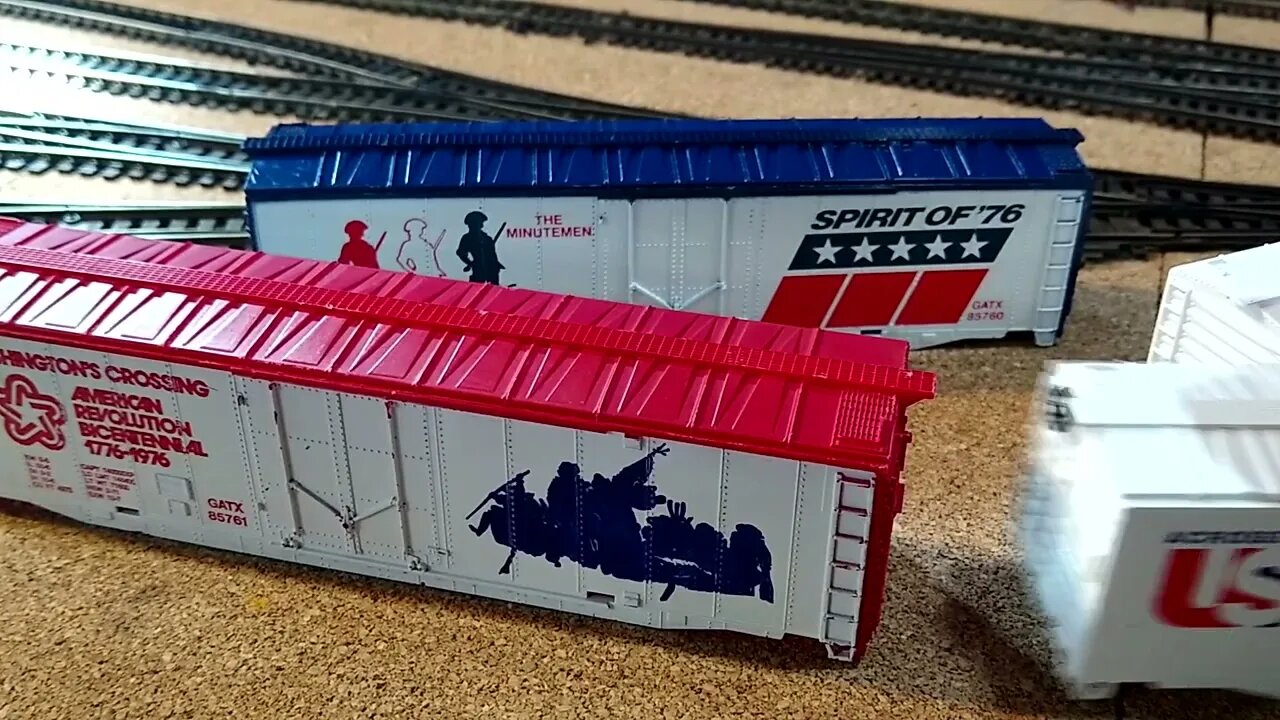 Super Cheap train show boxcars makeover