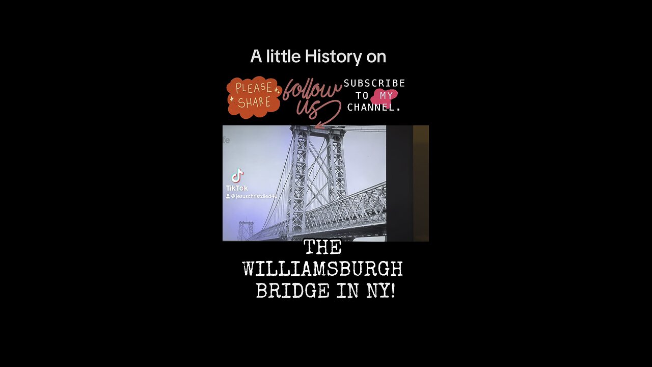 The WILLIAMSBURGH Bridge!