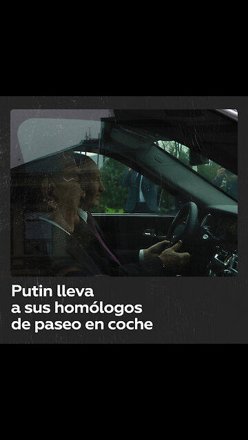 Putin lleva a los presidentes de Kazajistán y Uzbekistán en un nuevo todoterreno Aurus