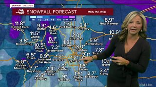 Latest Denver snow, Colorado blizzard forecast for Tuesday