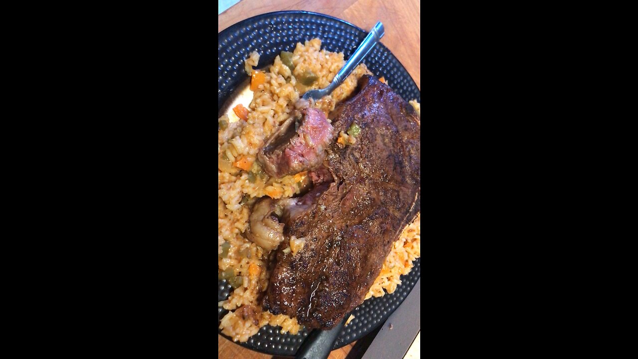 Ribeye Steak Fajita Rice. #food #foodie #rumble #viral #watch