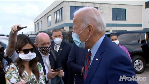 Biden on Trump's health and Walter Reed drive-by.