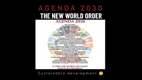 AGENDA2030 - Goals for sustainable development IS TOTAL CONTROL of the NWO