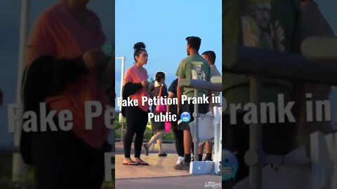 Fake Petition Prank in Public 🥶 #prank #shorts #prankvideo #funny