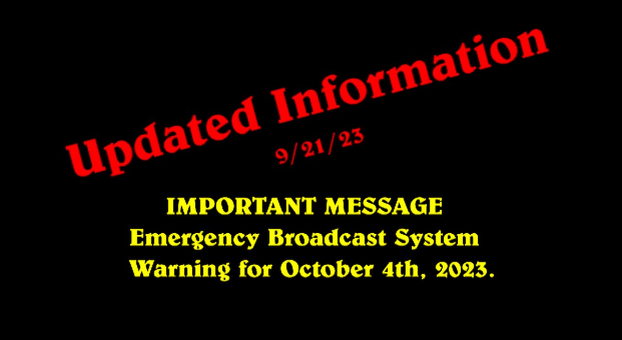 Updated information Oct. 4th EBS