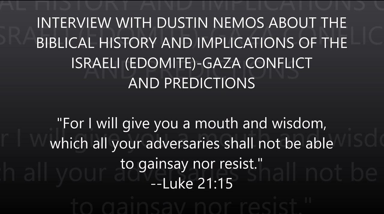 2023-10-24 Scott Bennett, Dustin Nemos. Biblical History and Implications of the Israel (Edomite).