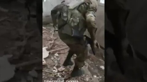 Footage of the arrival of a cluster munition by a reconnaissance platoon of one of the Russian units