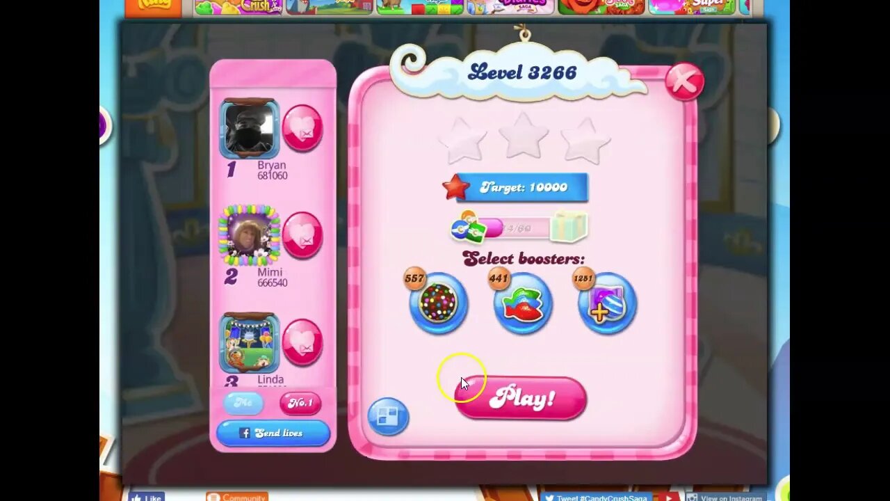 Candy Crush Level 3266 Talkthrough, 41 Moves 0 Boosters