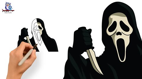 How To Draw Ghostface Scream Step by Step - Tutorial