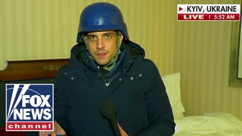 Trey Yingst reports 'gunfire and explosions' from hotel room in Ukraine