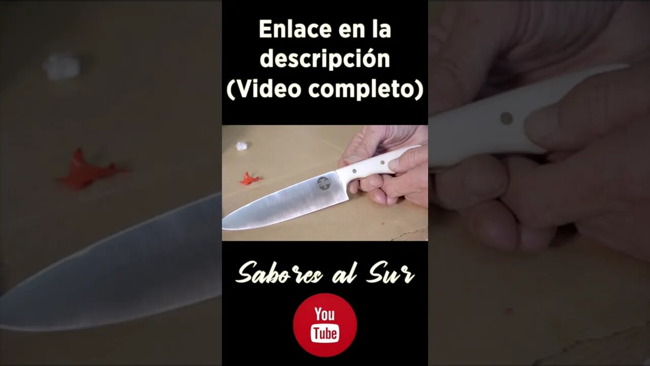 Como hacer un cuchillo de acero artesanal #shorts