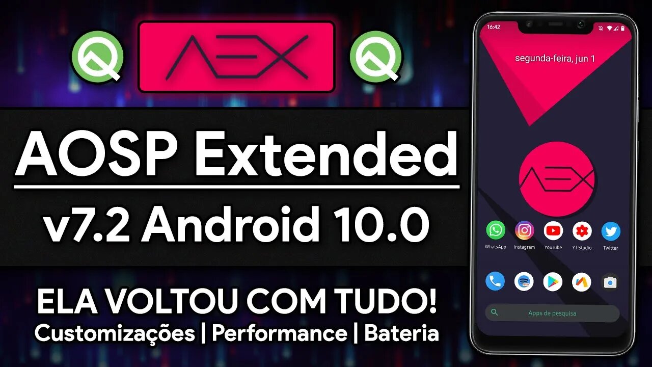 AOSP EXTENDED v7.2 | Android 10.0 Q | ELA VOLTOU CHEIA DE NOVIDADES!