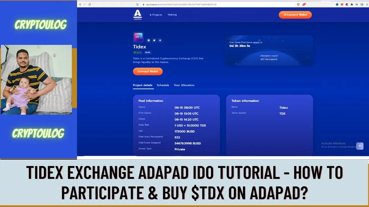 Tidex Exchange ADAPAD IDO Tutorial - How To Participate & Buy $TDX On ADAPAD?