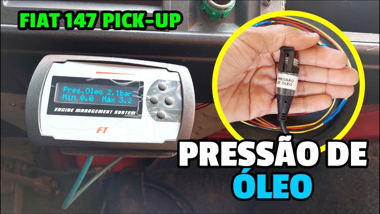 CHICOTE DO SENSOR DE PRESSÃO DE ÓLEO DA FUELTECH NO FIAT 147 COM MOTOR FIRE EP.41