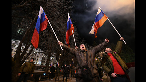 Celebrations Erupt in Donetsk After Russia Recognises Its Sovereignty