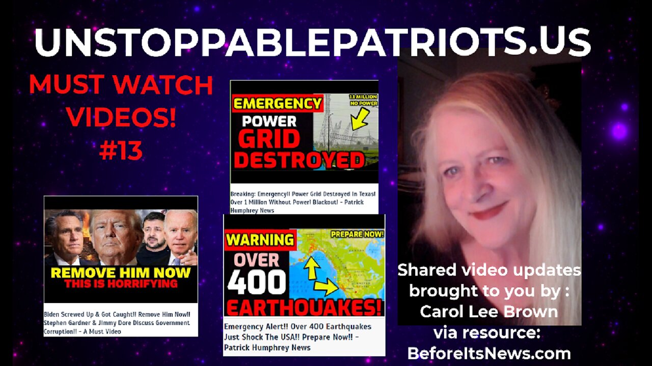 💥💥💥Earthquakes, Power Outages, Tornados. Political shift on its way... OH MY!!💥💥💥