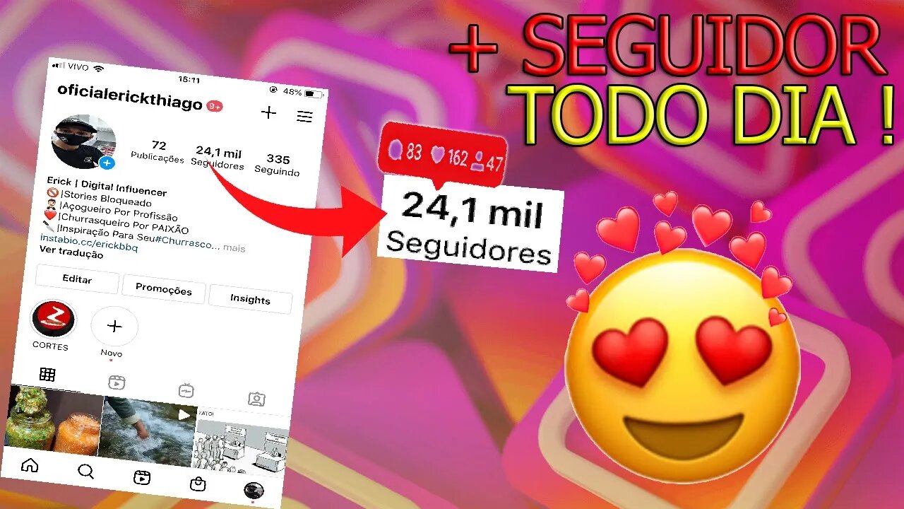 Vazou! 2 Formas FÁCEIS de COMO GANHAR SEGUIDORES NO INSTAGRAM (610 SEGUIDORES POR DIA!)