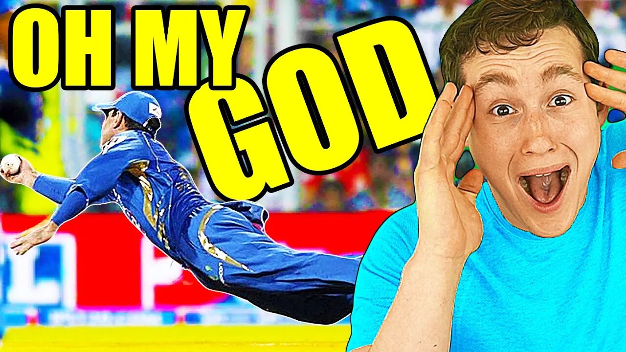 INSANE CRICKET FIELDING (american reacts to cricket...)