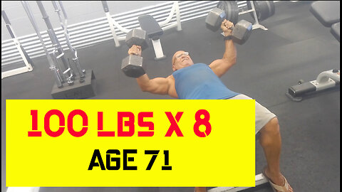 New Personal Best - Age 71 - 100 lb Dumbbell Flies on Flat Bench