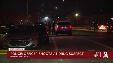 Police: 1 in custody after officer fired shot on Western Hills Viaduct