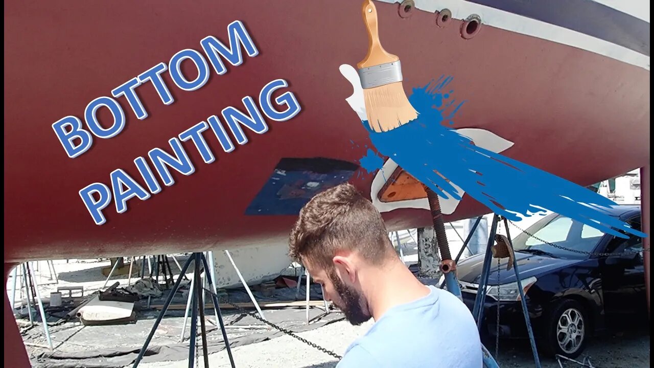 Ep. 32 - Painting the Yacht Hull, Fiberglass Hole Repair, Battery Issues