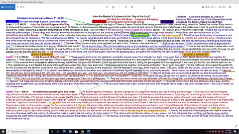 John the Baptist's 2 phases to the day of the Lord