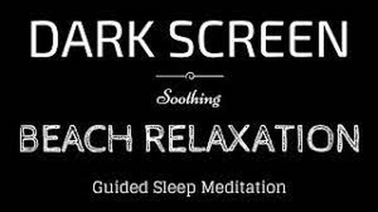 OCEAN WAVES Sounds for Sleeping Guided Meditation BLACK SCREEN | BEACH RELAXATION Sleep Sounds