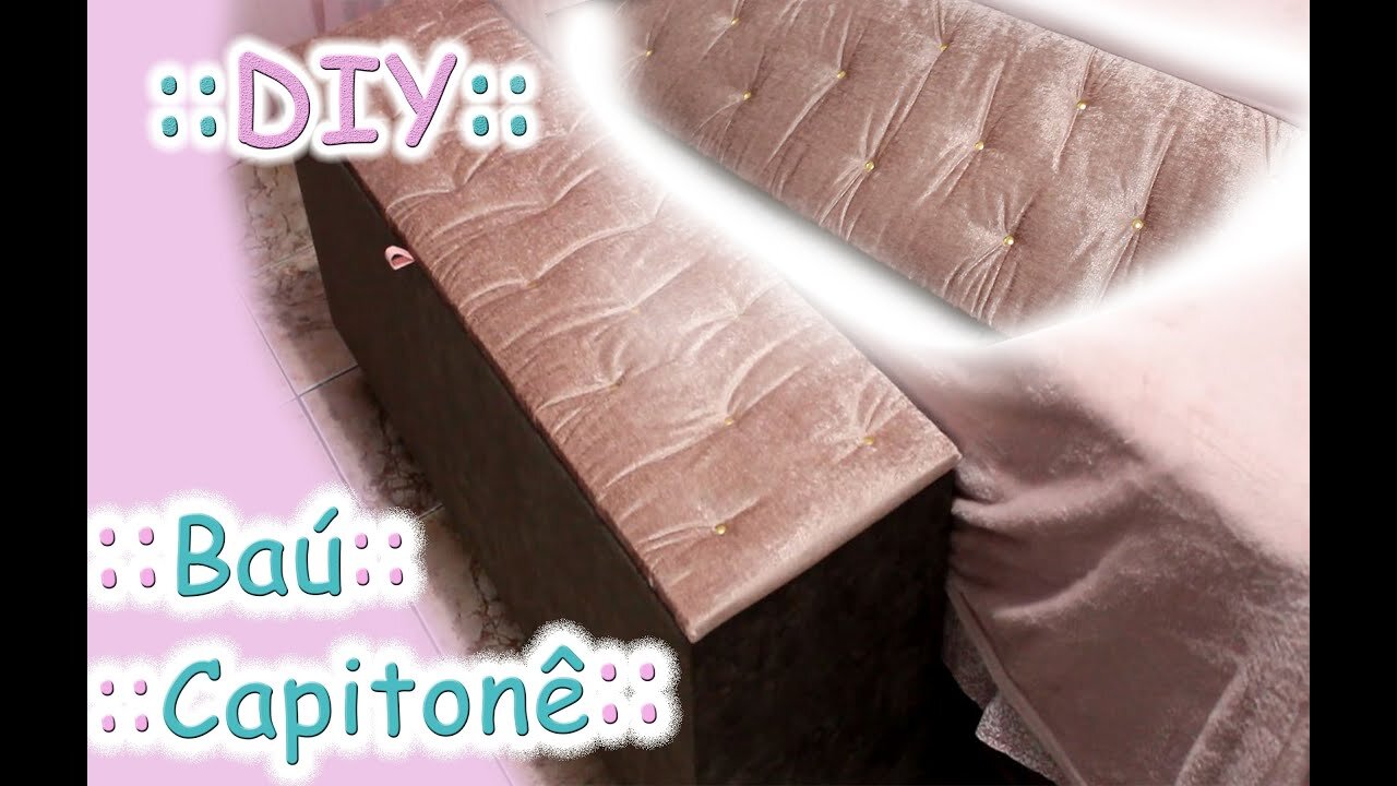Como Fazer Bau Capitonê/Calçadeira para Cama Box #decorandoquarto