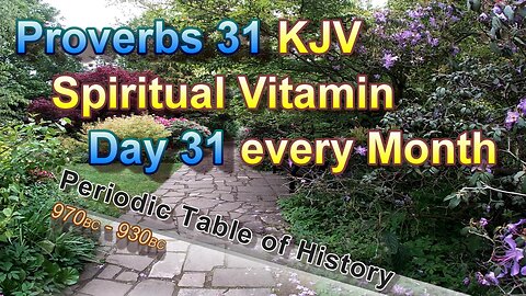 31st Day of the Month - Proverb (Spiritual Vitamin)