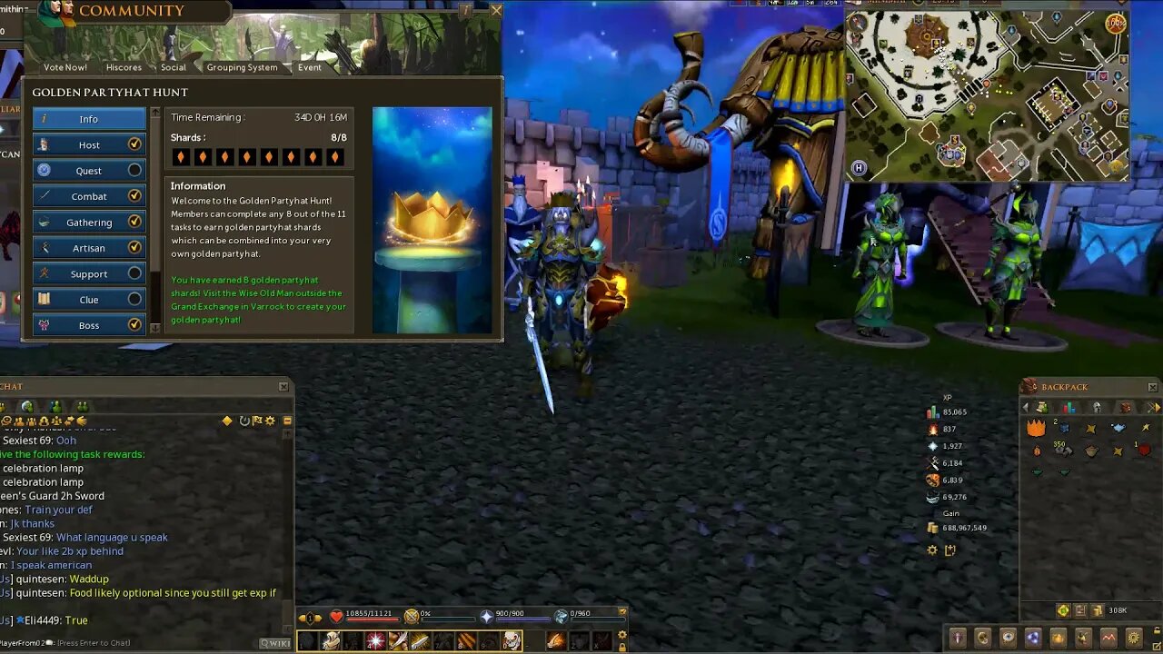 Making Runescape Golden Party hat