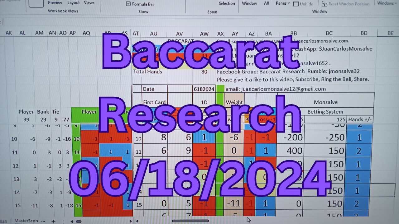 Baccarat Play 06182024: 1 Strategy, 1 Bankroll Management. Baccarat Research