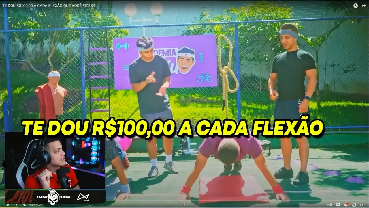 CEROL REAGINDO TE DOU R$100,00 A CADA FLEXÃO | SemZero