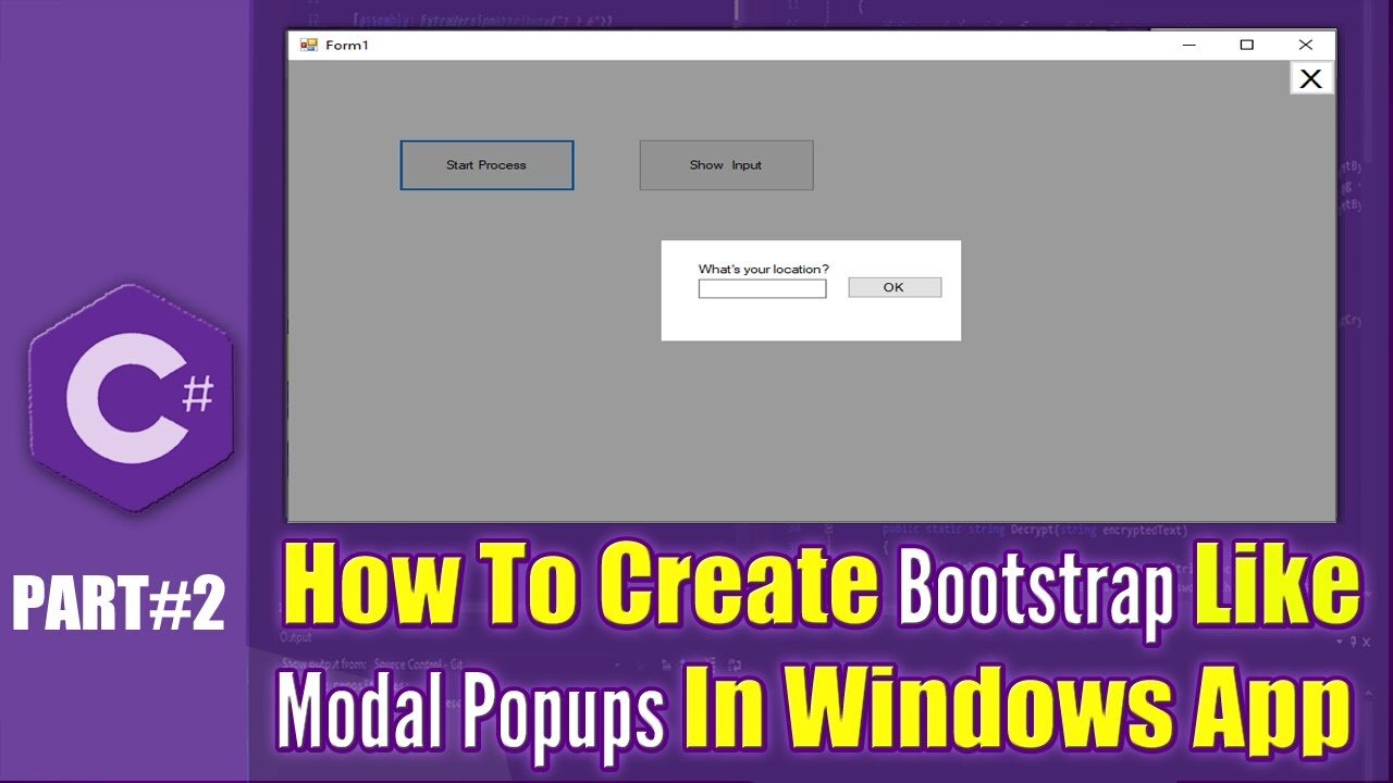 How to create a modal bootstrap lightbox like Modal Box in C# Part 2