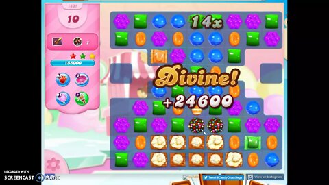 Candy Crush Level 1401 Audio Talkthrough, 3 Stars 0 Boosters