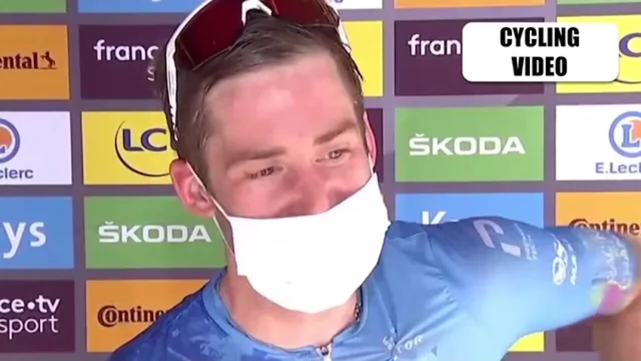 emotional Hugo Houle after winning stage for his brother tour de France 2022