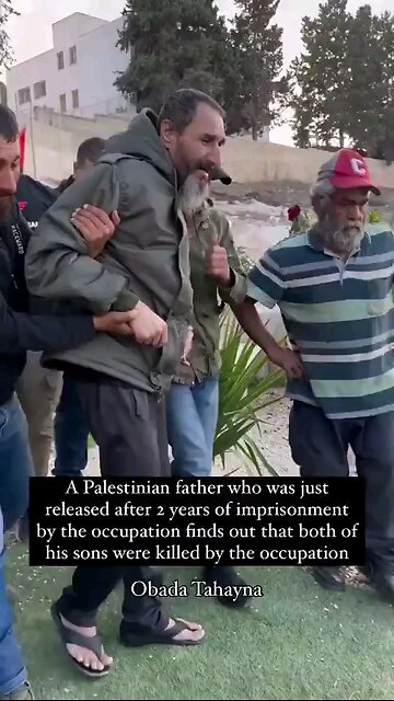 While the Palestinian was in Prison for 2 years, Israel Killed his sons.
