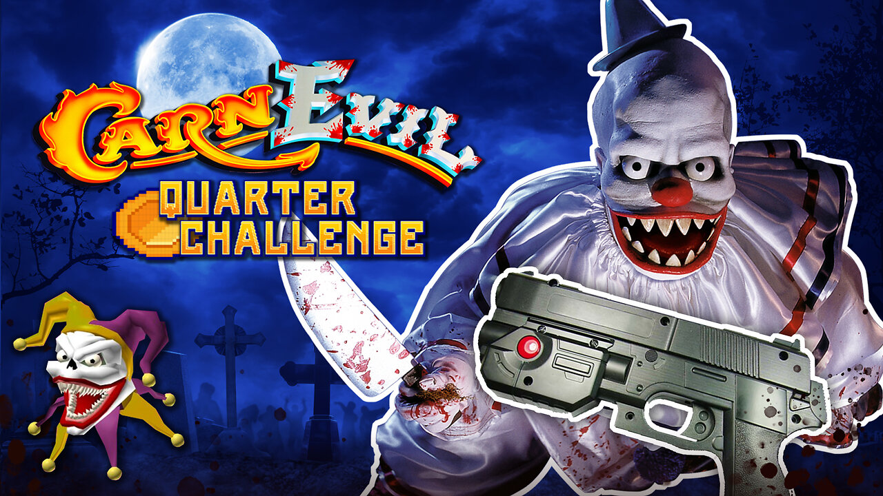 QUARTER CHALLENGE - A CarnEvil Merry Christmas with Aimtrak Gun + TIP Dark Screen Fix on Arcade One