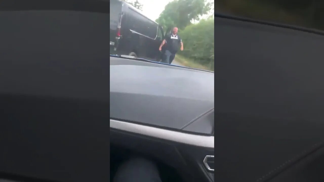 Van Blocks Car In Road Rage Incident On UK Country Road