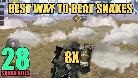 How to beat Snakes | SUBS SQUAD | 28 SQUAD KILLS | PUBG Mobile