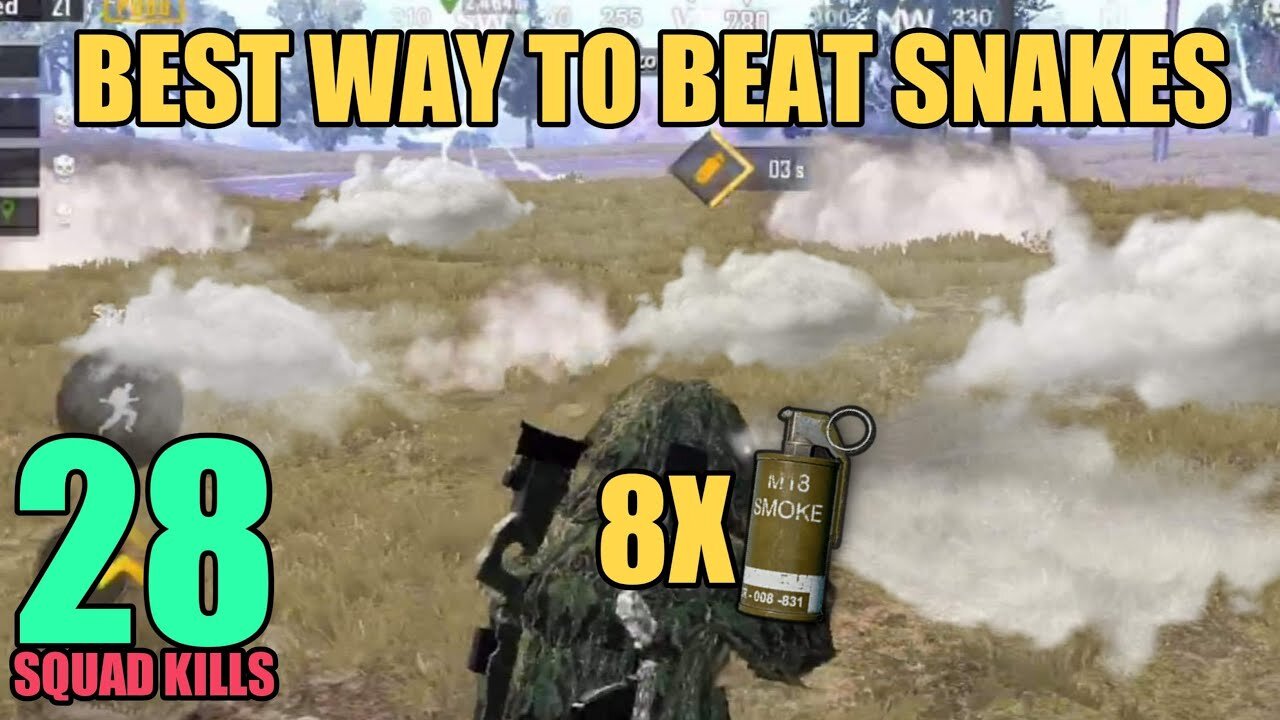 How to beat Snakes | SUBS SQUAD | 28 SQUAD KILLS | PUBG Mobile