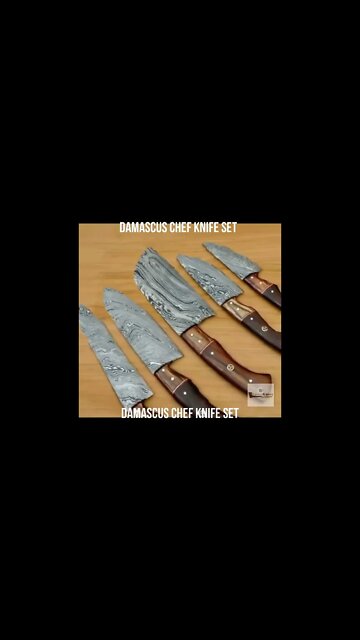 Damascus Chef Knife Sets #shorts #knives #handmade