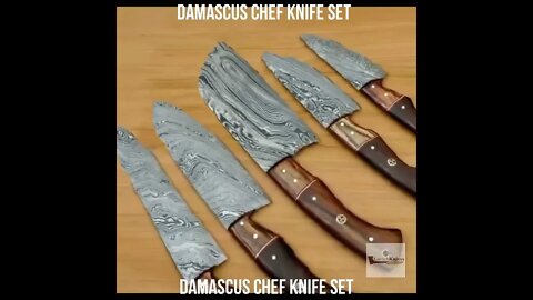 Damascus Chef Knife Sets #shorts #knives #handmade