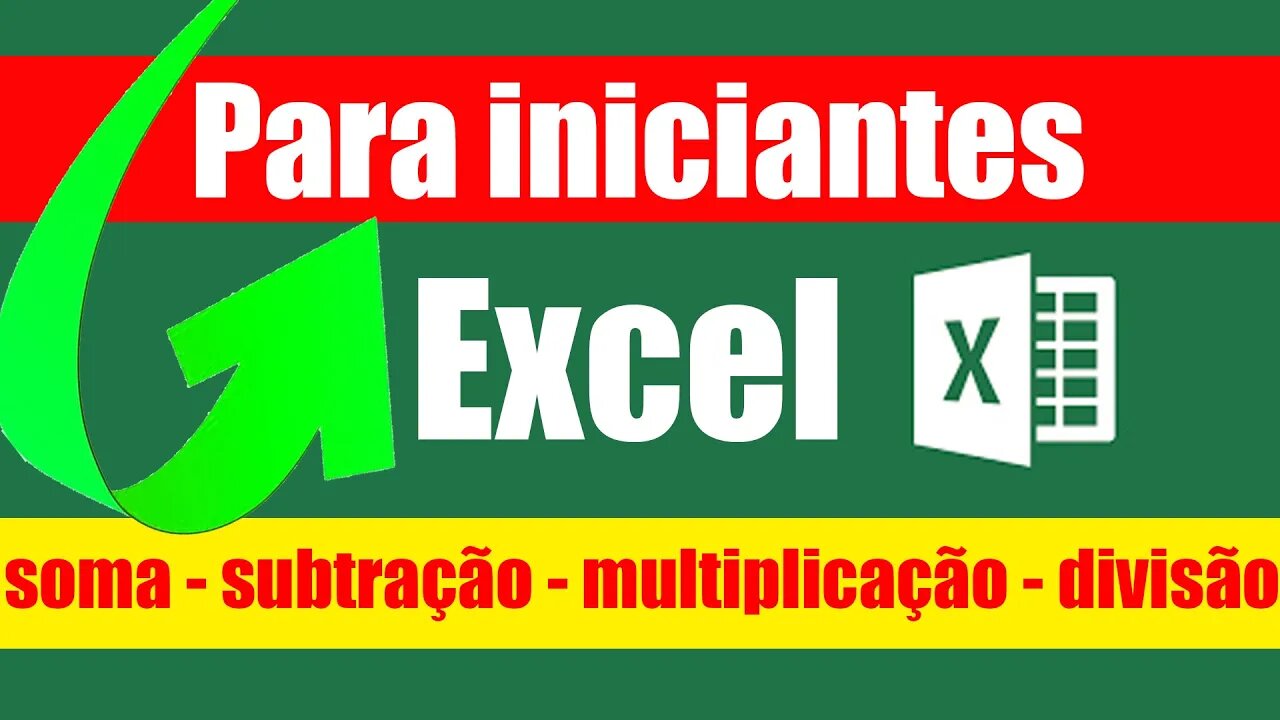 Como somar subtrair multiplicar dividir no EXCEL tutorial fácil